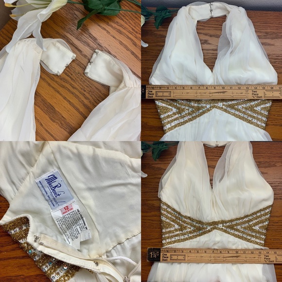 Stunning Mike Benet Vintage Formal Rhinestone Gown - Picture 5 of 7